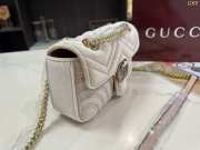 Uubags Gucci Beige Velvet GG Marmont Metelasse Shoulder Bag 26x15x7cm (L) - 2