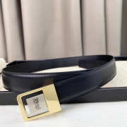 Uubags YSL LA 66 buckle belt in lacquered leather black with silver logo 3cm - 6