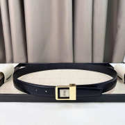 Uubags YSL LA 66 buckle belt in lacquered leather black with silver logo 3cm - 5