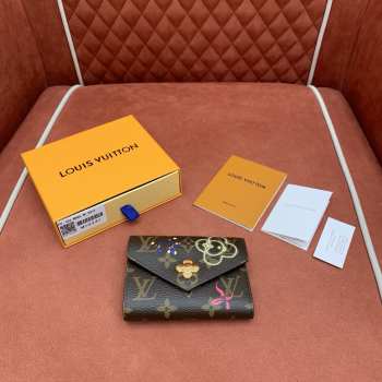Uubags Louis Vuitton M15337 Victorine Wallet Monogram/ Frozen Orchid 12x9.5x2.5cm