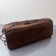 Uubags Balenciaga Le City bag large in light espresso waxed suede calfskin, brass hardware - 6