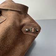 Uubags Balenciaga Le City bag large in light espresso waxed suede calfskin, brass hardware - 2