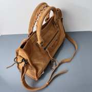 Uubags Balenciaga Le City bag large in camel waxed suede calfskin, brass hardware - 2