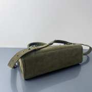 Uubags Balenciaga Le City bag small in green waxed suede calfskin, brass hardware - 6