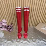 Uubags Christian Louboutin Cassia Annmac 10cm Pumps Crepe Satin and Mesh Red - 6