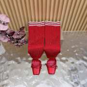 Uubags Christian Louboutin Cassia Annmac 10cm Pumps Crepe Satin and Mesh Red - 5