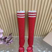 Uubags Christian Louboutin Cassia Annmac 10cm Pumps Crepe Satin and Mesh Red - 4