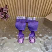 Uubags Christian Louboutin Cassia Annmac 10cm Pumps Crepe Satin and Mesh Purple - 3