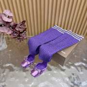 Uubags Christian Louboutin Cassia Annmac 10cm Pumps Crepe Satin and Mesh Purple - 2