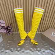 Uubags Christian Louboutin Cassia Annmac 10cm Pumps Crepe Satin and Mesh Yellow - 6