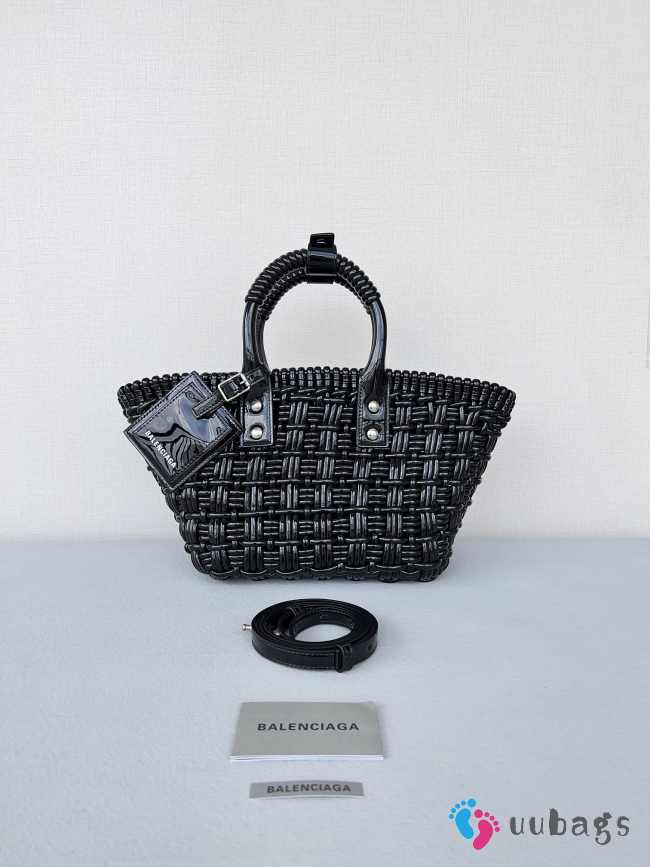 Uubags Balenciaga XS Bistro Basket tote bag in black 23x29x38cm (H) - 1