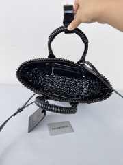 Uubags Balenciaga XS Bistro Basket tote bag in black 23x29x38cm (H) - 3