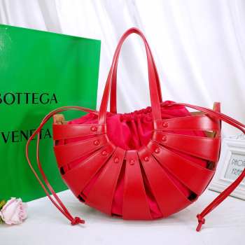 Uubags Small Bottega Veneta The Shell Bag Red 22x14x10cm