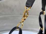 Uubags Dior Medium D-Journey Bag in Crinkled Calfskin Black Flat Macrocannage 33x16x15cm - 6