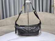 Uubags Dior Medium D-Journey Bag in Crinkled Calfskin Black Flat Macrocannage 33x16x15cm - 5