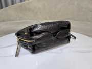 Uubags Dior Medium D-Journey Bag in Crinkled Calfskin Black Flat Macrocannage 33x16x15cm - 3