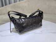 Uubags Dior Medium D-Journey Bag in Crinkled Calfskin Black Flat Macrocannage 33x16x15cm - 2