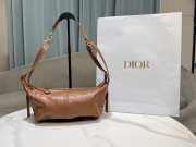 Uubags Dior Small D-Journey Bag in Vintage Smooth Calfskin Camel Flat Macrocannage 25.5x14.5x14cm - 1