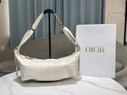 Uubags Dior Medium D-Journey Bag in Vintage Smooth Calfskin White Flat Macrocannage 33x16x15cm - 4