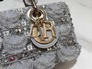Uubags Dior M0613 D-Joy Bag with Embroidered Calfskin and Beads In Grey 22x12x6cm - 2