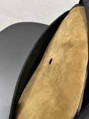 Uubags Loewe Flex Messenger Bag Medium In Black/Dark Gold Canvas & Suede Leather 38x9.5x27cm - 6