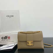 Uubags Medium Celine Victoire Bag In Brown Sepia Supple Shiny Lambskin 25x15x8cm - 1