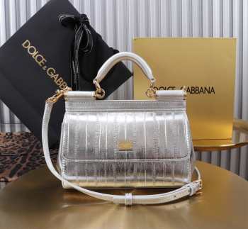 Uubags Dolce & Gabbana Small Sicily Handbag Silver Bag 18x11x6cm