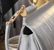 Uubags Dolce & Gabbana Small Sicily Handbag Silver Bag 18x11x6cm - 4