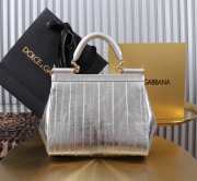 Uubags Dolce & Gabbana Small Sicily Handbag Silver Bag 20x16x8cm - 6