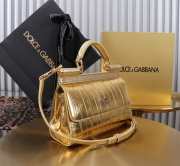 Uubags Dolce & Gabbana Small Sicily Handbag Gold Bag 18x11x6cm - 6