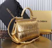 Uubags Dolce & Gabbana Medium Sicily Handbag Gold Bag 25x18x9cm - 5