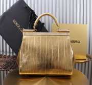 Uubags Dolce & Gabbana Medium Sicily Handbag Gold Bag 25x12x20cm - 4