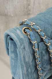 Uubags Chanel Medium 24K Flap Bag 25cm Multi Charm Blue Denim Gold Hardware - 2