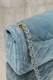 Uubags Chanel Small 24K Flap Bag 20cm Multi Charm Blue Denim Gold Hardware - 3