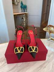 Uubags Valentino Vlogo Signature Calfskin Slingback Pump In Black 8.5cm - 1