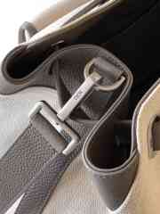 Uubags Large Dior Normandie Tote Bag Beige Herringbone Cotton Canvas and Gray Dior Icons Calfskin - 4