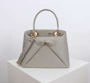 Uubags Dior Bow Bag Grey Leather 28x10x22cm - 1