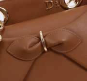 Uubags Dior Bow Bag Brown Leather 28x10x22cm - 3