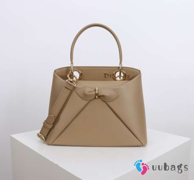 Uubags Dior Bow Bag Beige Leather 28x10x22cm - 1