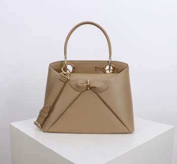 Uubags Dior Bow Bag Beige Leather 28x10x22cm