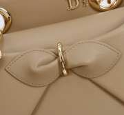 Uubags Dior Bow Bag Beige Leather 28x10x22cm - 3