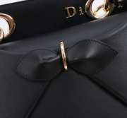Uubags Dior Bow Bag Black Leather 28x10x22cm - 2