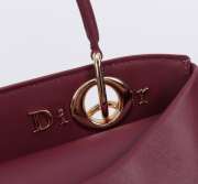Uubags Dior Bow Bag Burgundy Leather 28x10x22cm - 3
