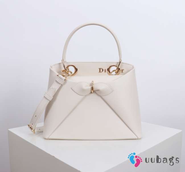 Uubags Dior Bow Bag White Leather 28x10x22cm - 1