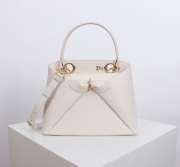Uubags Dior Bow Bag White Leather 28x10x22cm - 1