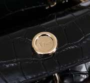 Uubags Dior Bow Bag Black Crocodile Leather 28x10x22cm - 4