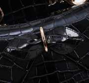 Uubags Dior Bow Bag Black Crocodile Leather 28x10x22cm - 2