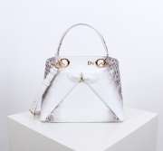 Uubags Dior Bow Bag White Crocodile Leather 28x10x22cm - 1