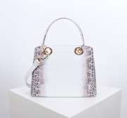 Uubags Dior Bow Bag White Crocodile Leather 28x10x22cm - 3