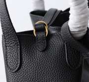 Uubags Dior Medium Signature Bucket Bag Black Grained Calfskin 24x21x14cm - 3